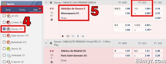 what does over under 1.5 mean in betting step 2