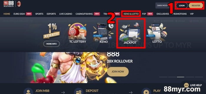 jackpot online real money malaysia 88myr tutorial step 1