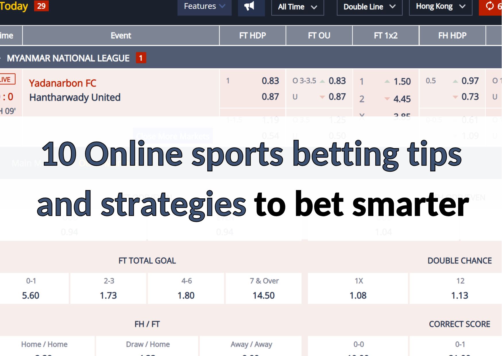 online sports betting tips and strategies