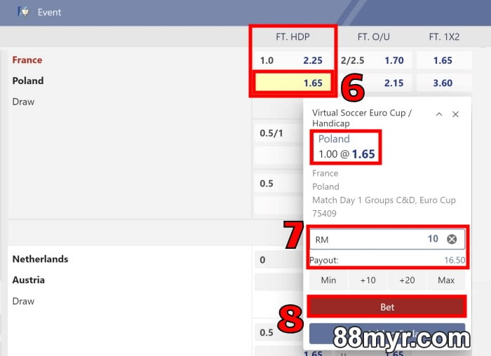 what is virtual tennis betting online tutorial step 3