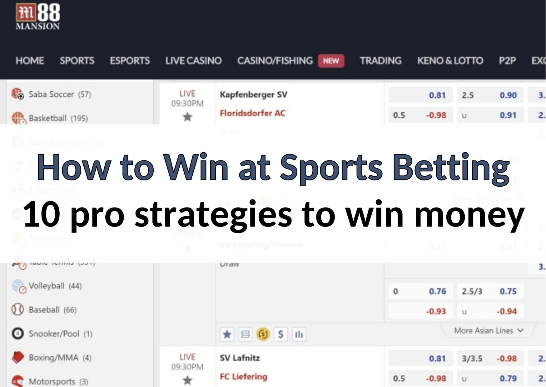 How to Win at Sports Betting 10 pro strategies to win money