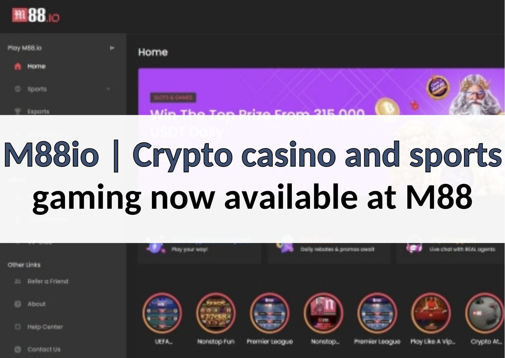 M88io Crypto casino and sports gaming platform 88myr review