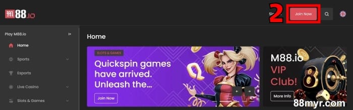 m88io learn how to access and play with crypto step 2