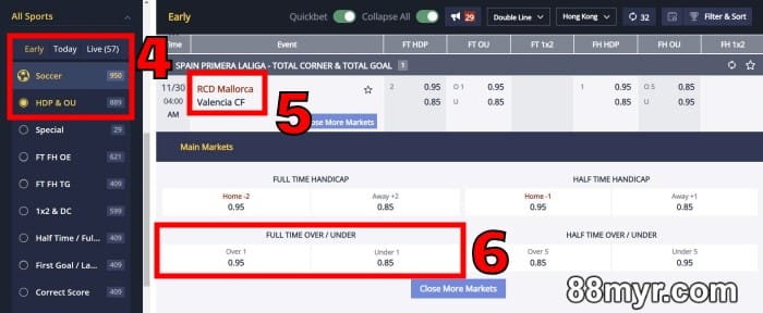 step 2what does over under 1 mean in betting tutorial