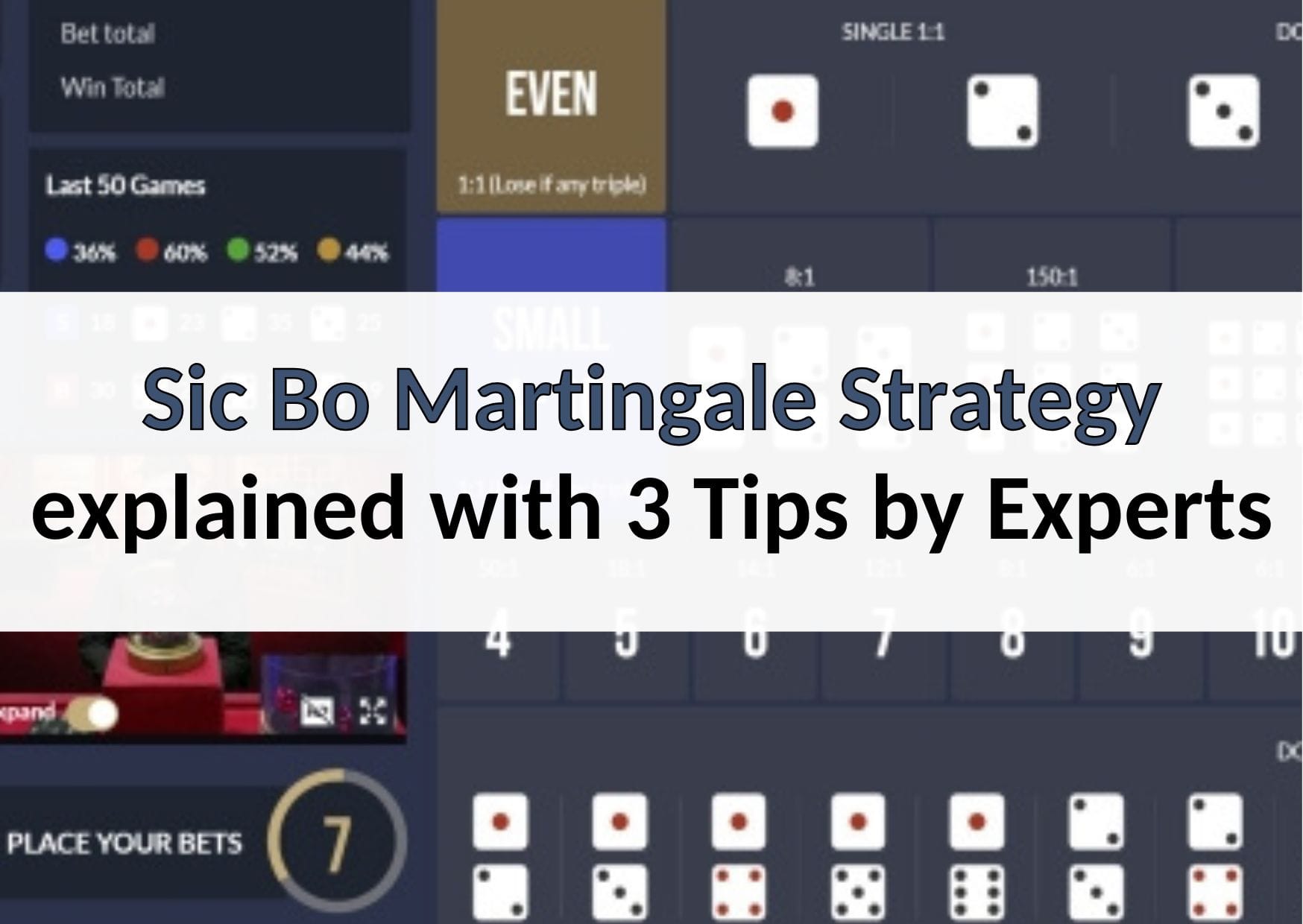 Sic Bo Martingale Strategy explained with 3 Tips by Experts