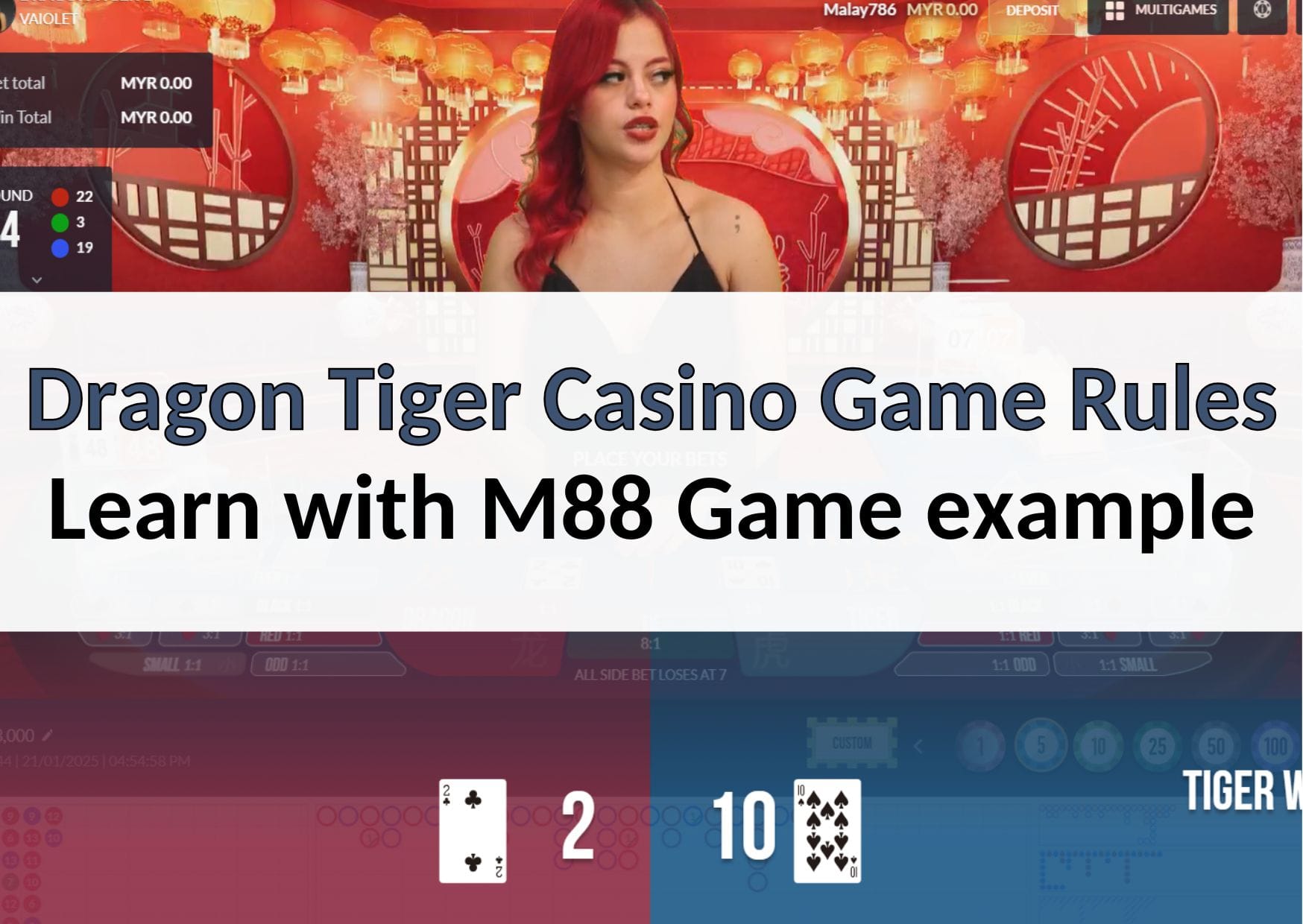 Dragon Tiger Casino Game Rules - Learn with M88 Game example