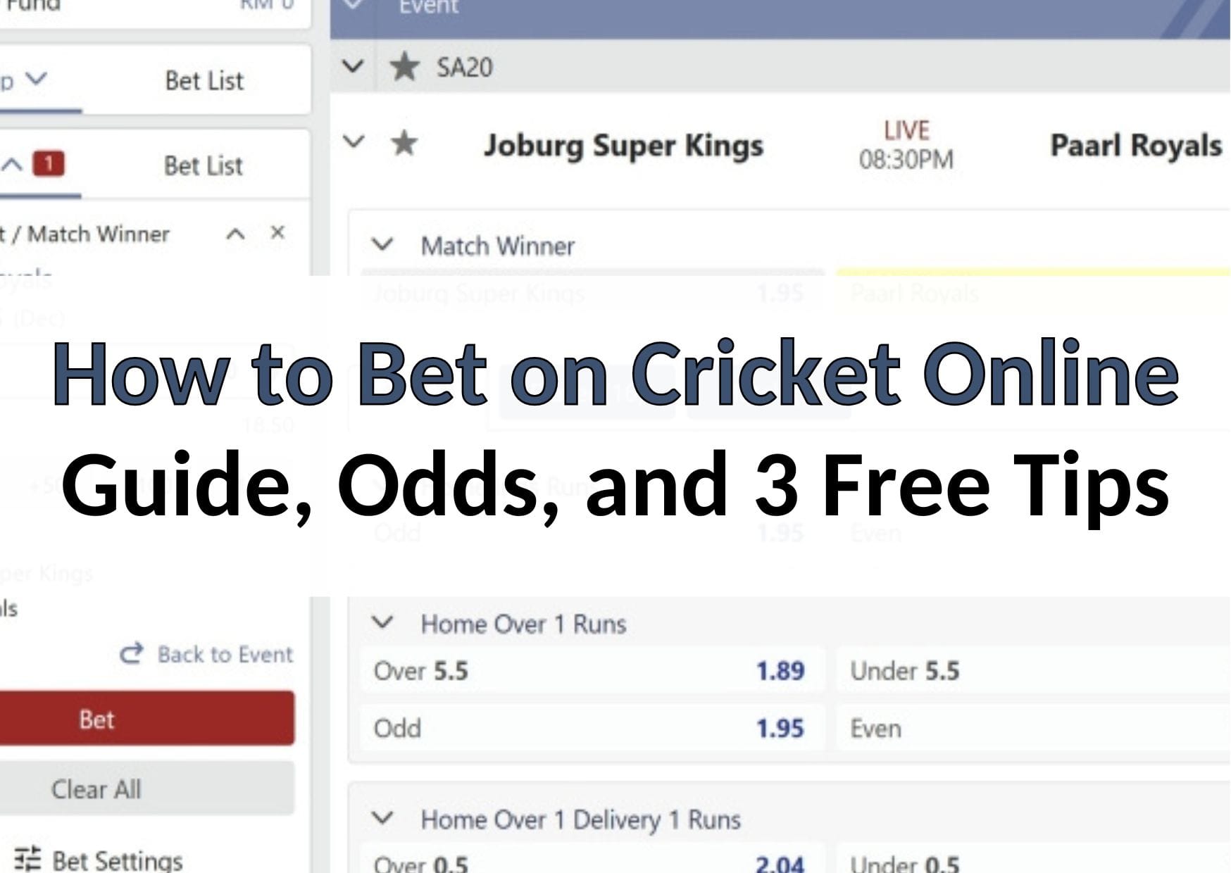 How to Bet on Cricket Online