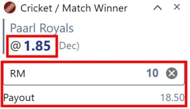 how to bet on cricket online betting odds
