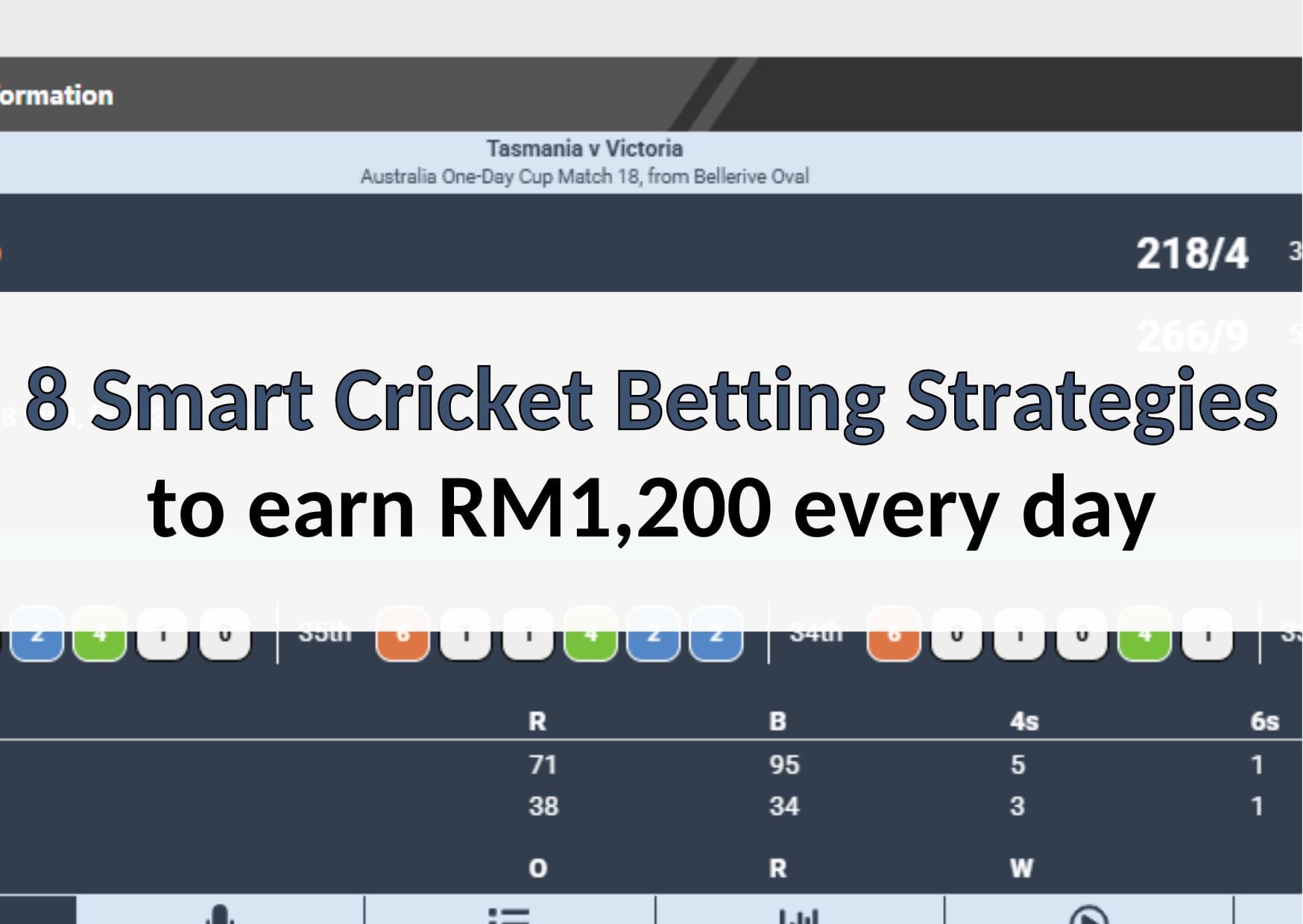 8 Cricket Betting Strategies to win