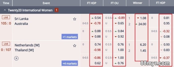 how does cricket betting odds work 88myr explaination