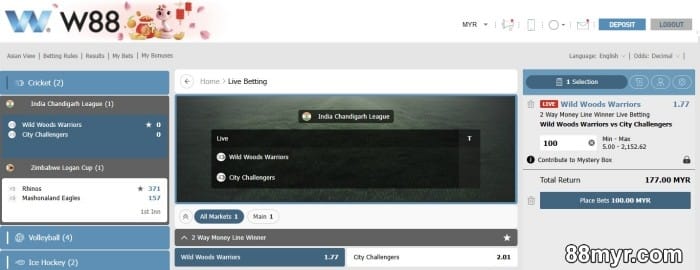 online cricket betting sites for malaysian players w88