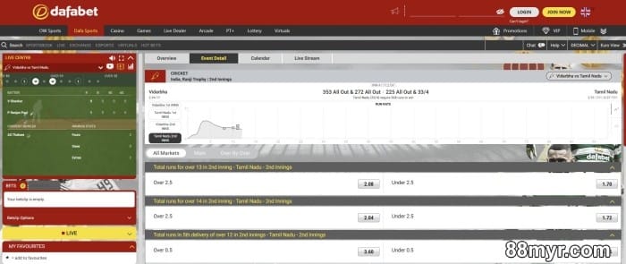 online cricket betting sites play at dafabet