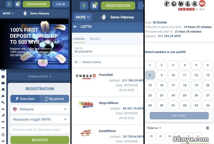 1xbet malaysia lottery app for jackpot gameplay