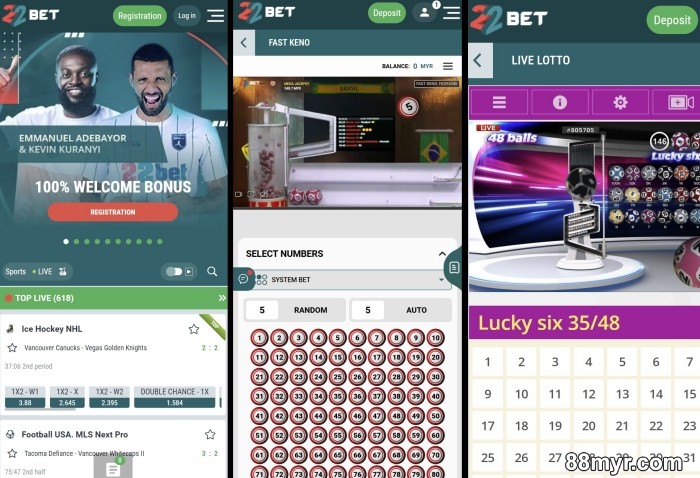 22bet play at malaysia lottery app by making free download