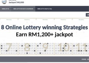 8 Online Lottery winning Strategies - Earn RM1,200+ jackpot 8 Online Lottery winning Strategies