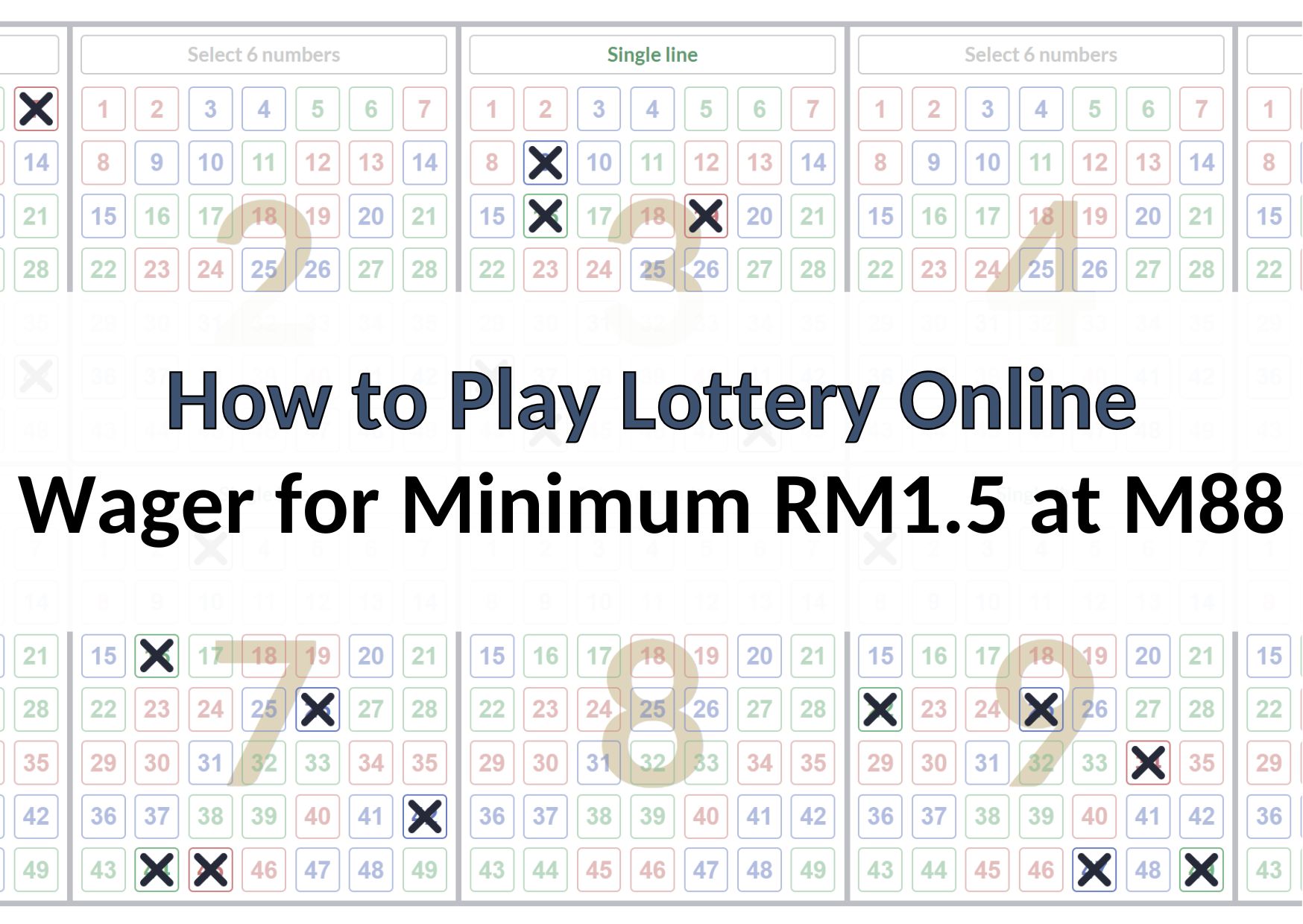 How to Play Lottery Online - Wager for Minimum RM1.5 at M88