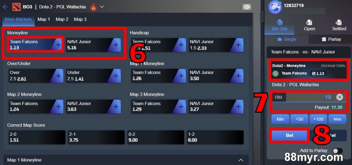 dota 2 betting step 3 lock bets in bet slip