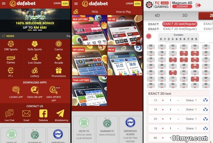play at dafabet best malaysia lottery app for new players
