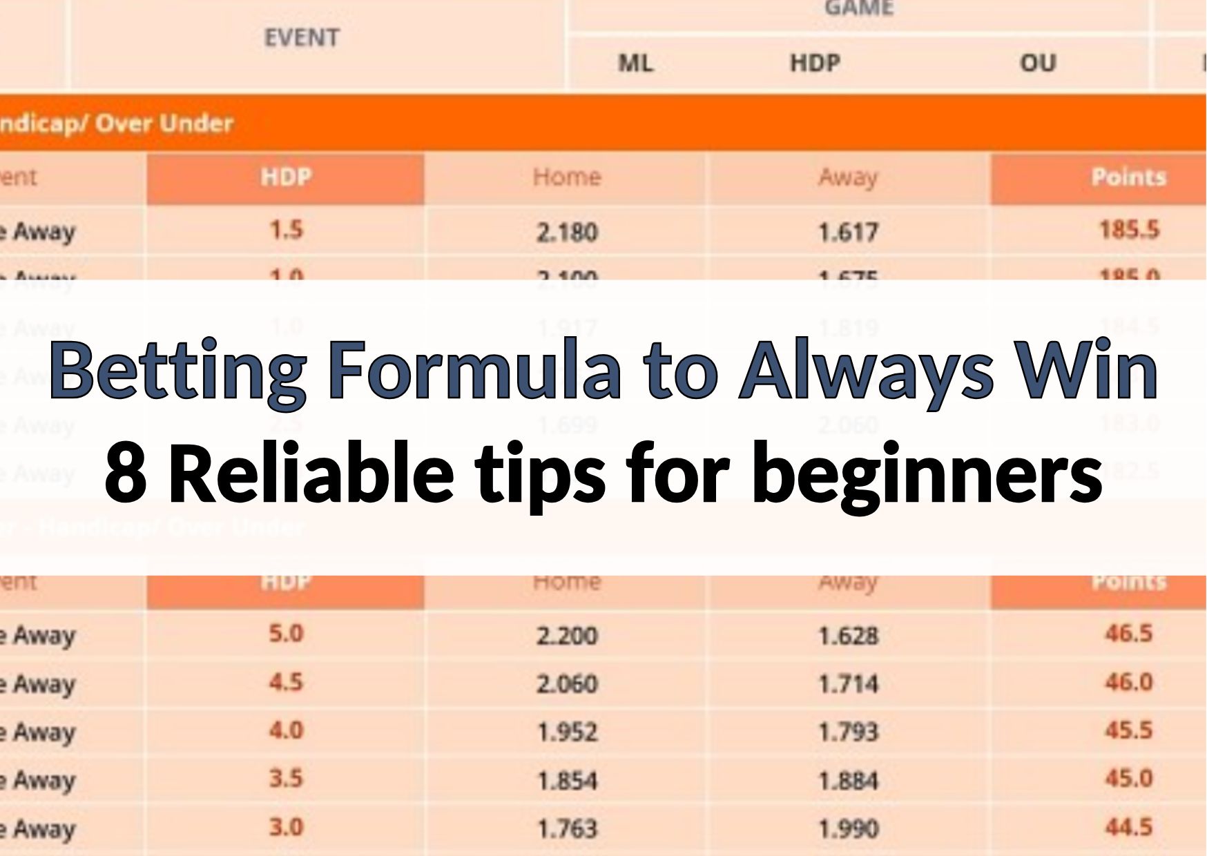 betting formula to always win