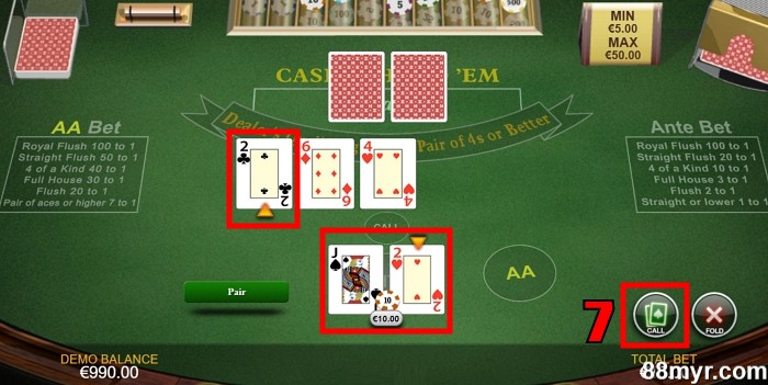 how to play 5 card poker round 2 make a decision