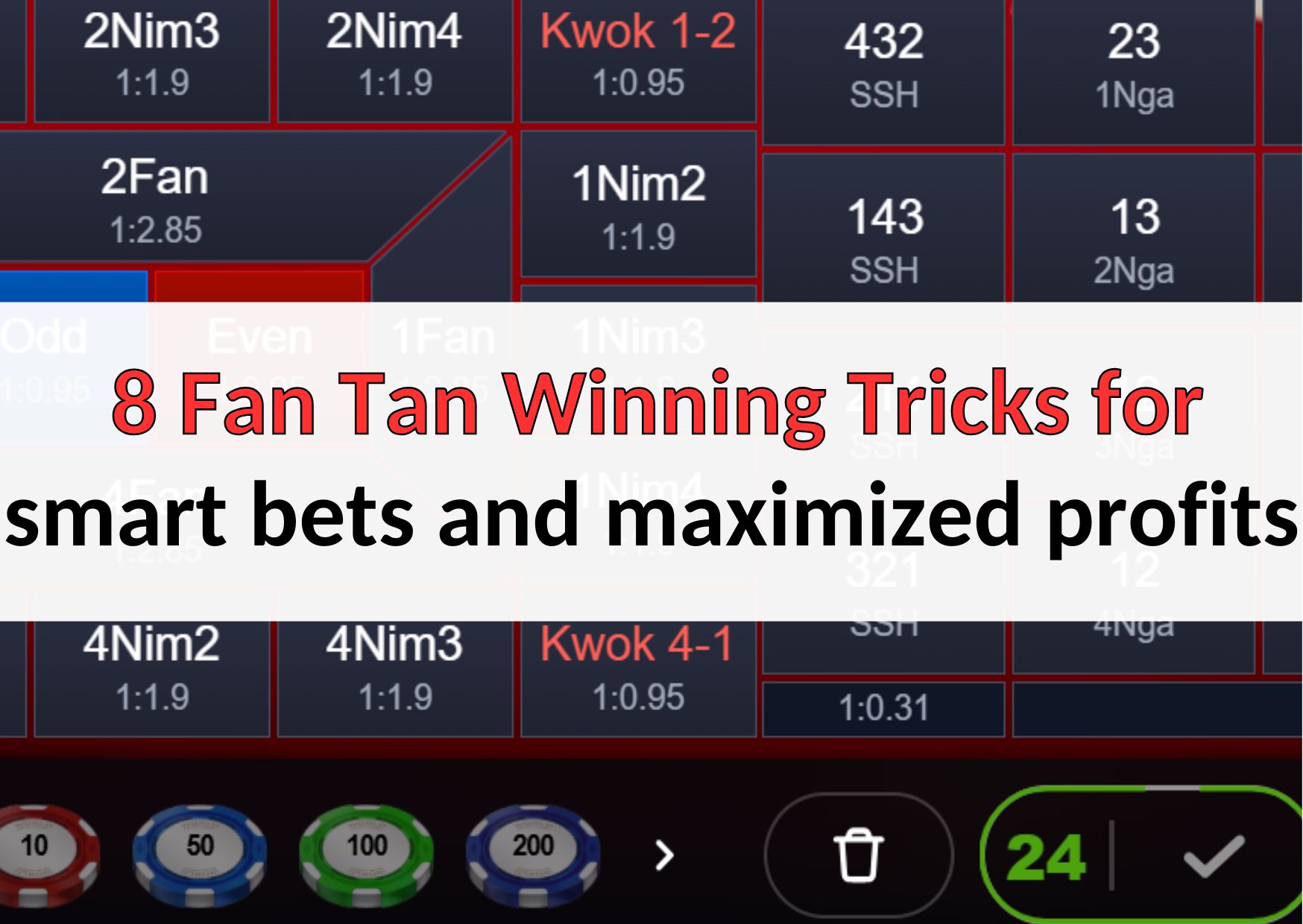8 fan tan winning tricks