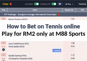 How to Bet on Tennis online - Play for RM2 only at M88 Sports how to bet on tennis 88myr