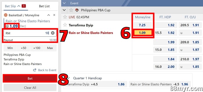 2 way in basketball betting place a bet step 3