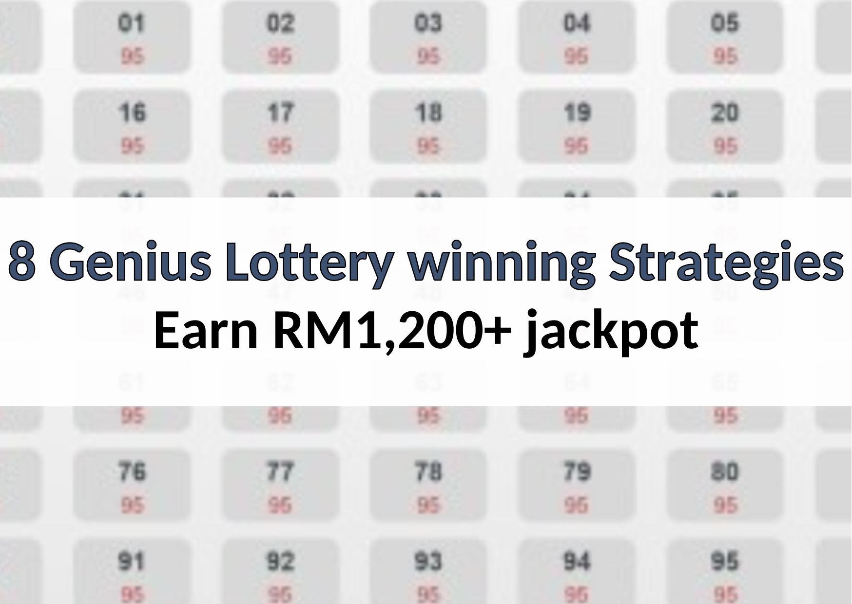 lottery winning formulas