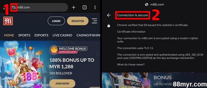 m88 register check mobile security