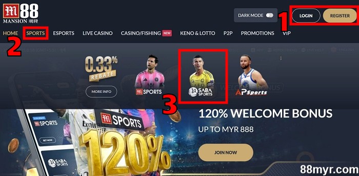 m88 sportsbook play sports betting step 1