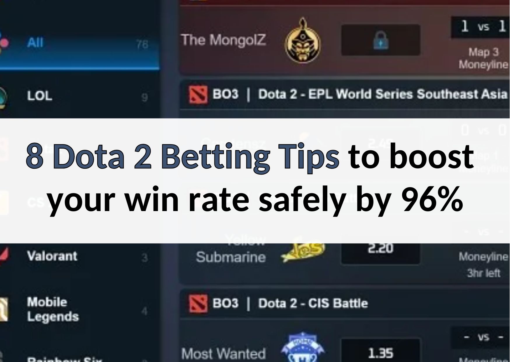 dota 2 betting tips to win