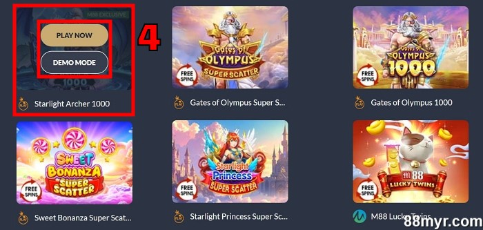 m88 games step 1 select a game