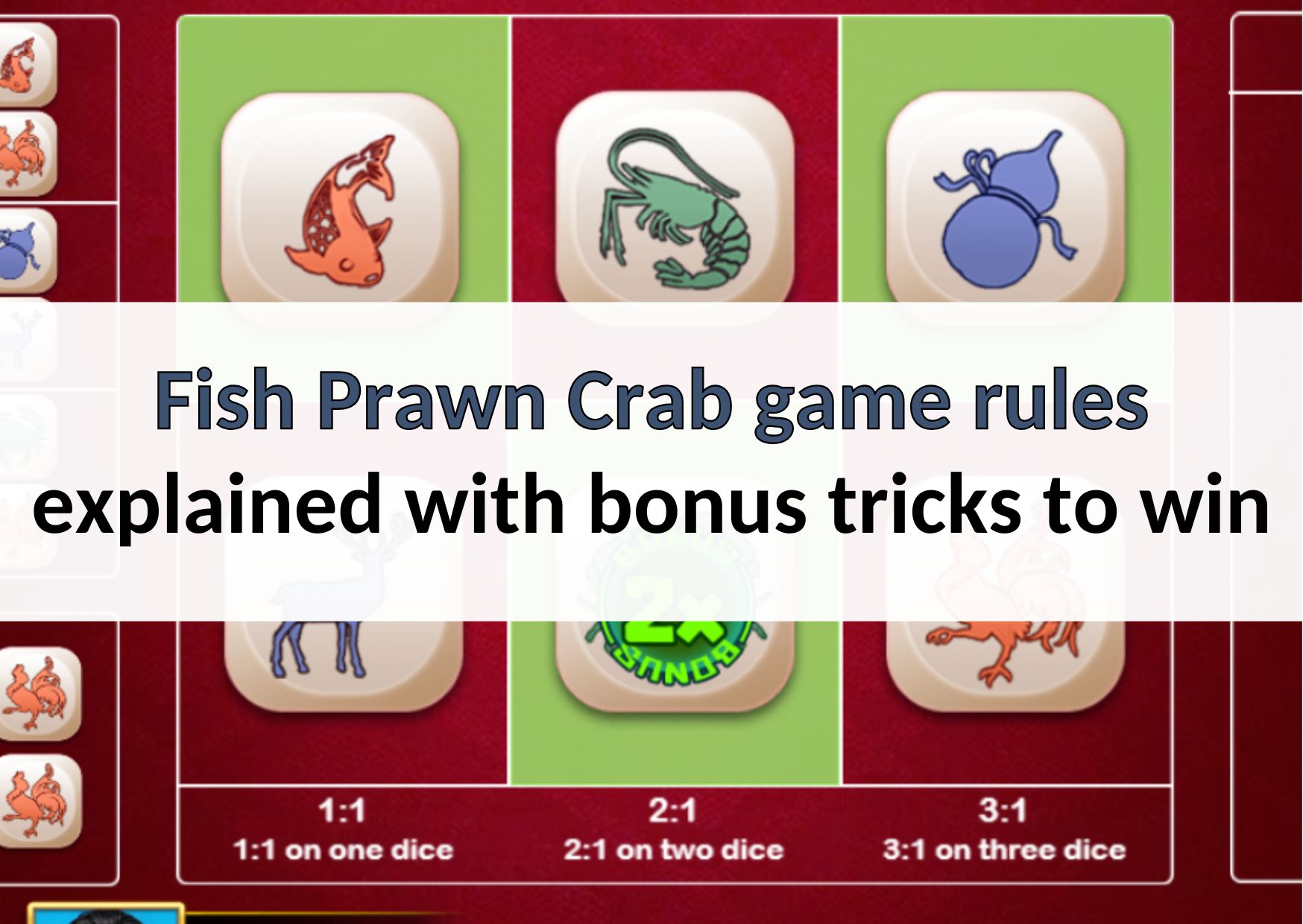fish prawn crab game rules