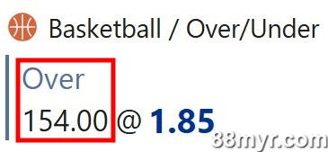over under basketball betting over example