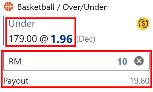 over under basketball betting under odds explained