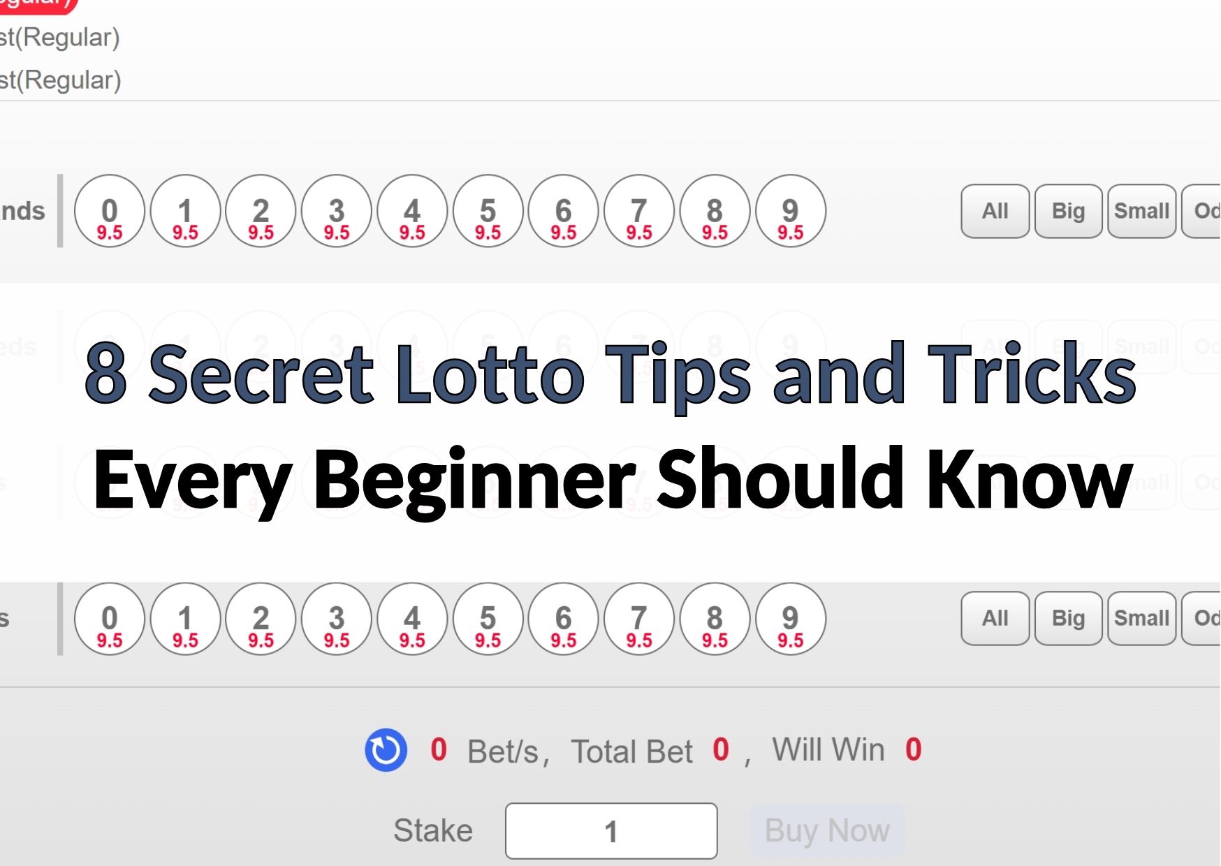 8 lotto tips and tricks