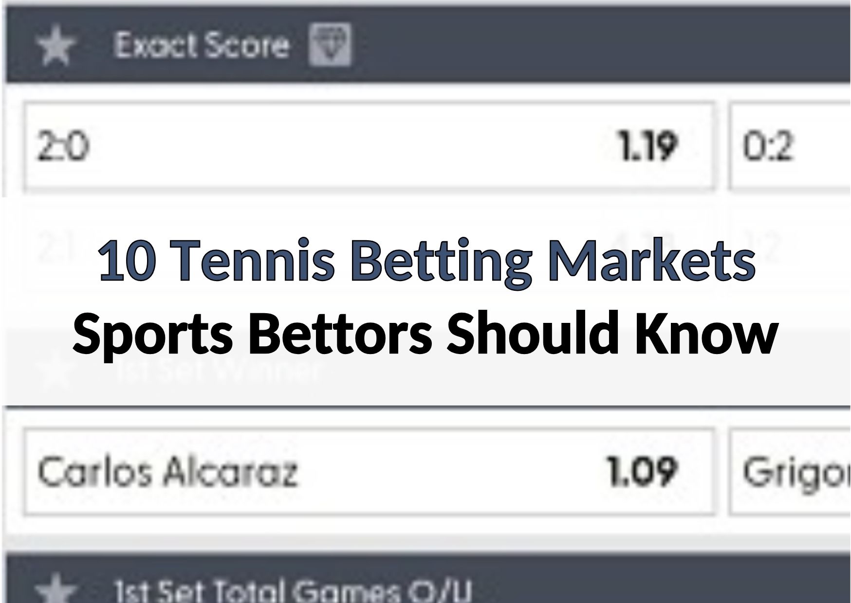 10 tennis betting markets explained