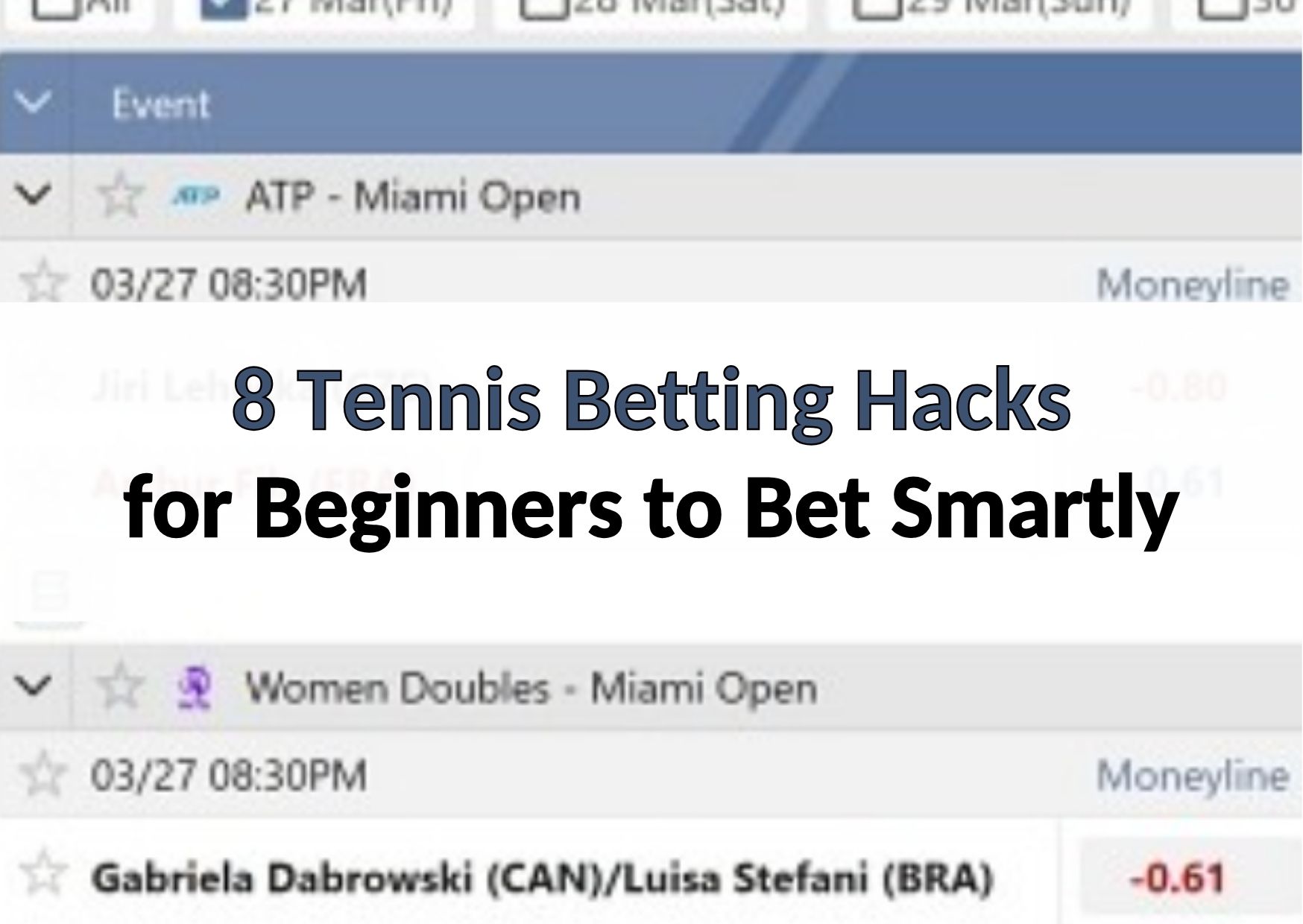 8 tennis betting hacks by 88myr