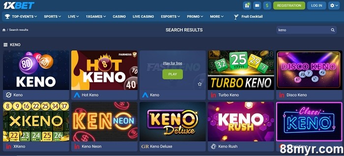 best online keno sites 1xbet online