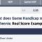 What does Game Handicap mean in Tennis: Real Score Examples