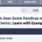 What does Game Handicap mean in Tennis: Learn with Examples