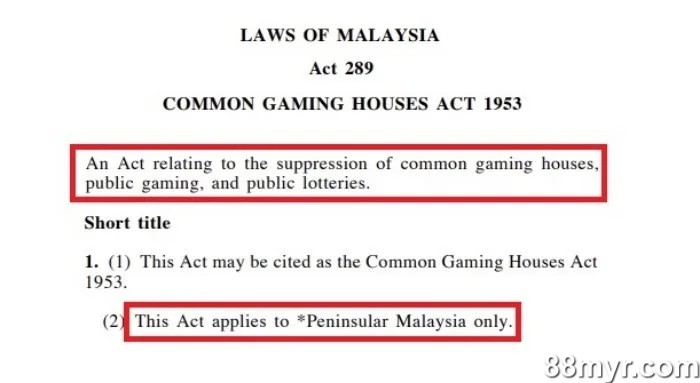 are online slots legal in malaysia know the gambling laws
