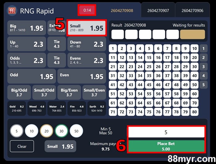 free keno games guide step 3